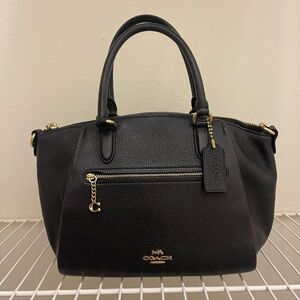 Black Coach Elise Satchel with Gold Hardware